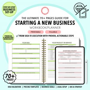 business plan workbook, business start-up guide, small business help, business marketing plan